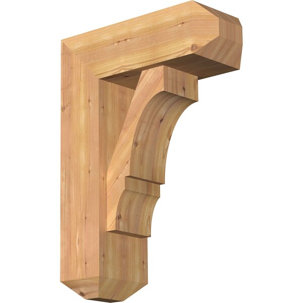 Ekena Millwork Balboa Craftsman Smooth Bracket w/ Offset Brace, Western Red Cedar, 7 1/2"W x 20"D x 28"H BKT0806X20X28BOA04SWR - main